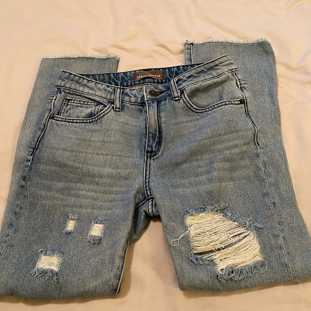 Denim of Virtue Distressed Jean size 27 - Picture 2 of 12